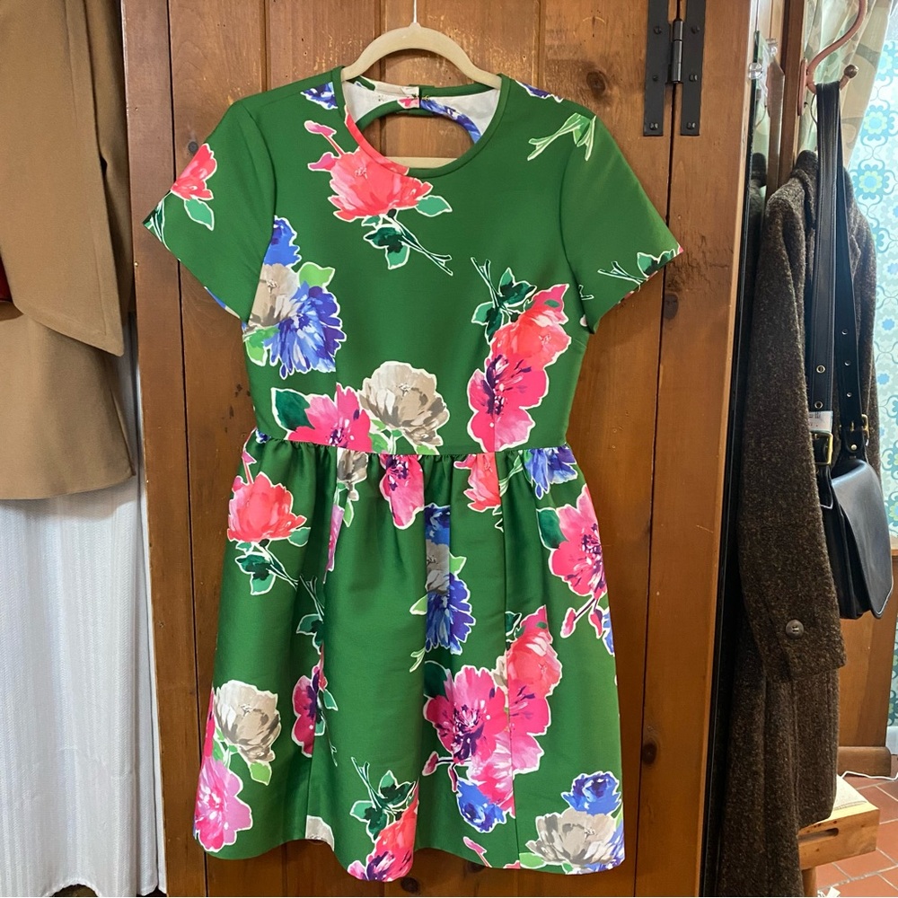 KATE SPADE ♠️ Stelli Floral Green Dress Sz 6 - Picture 2 of 5